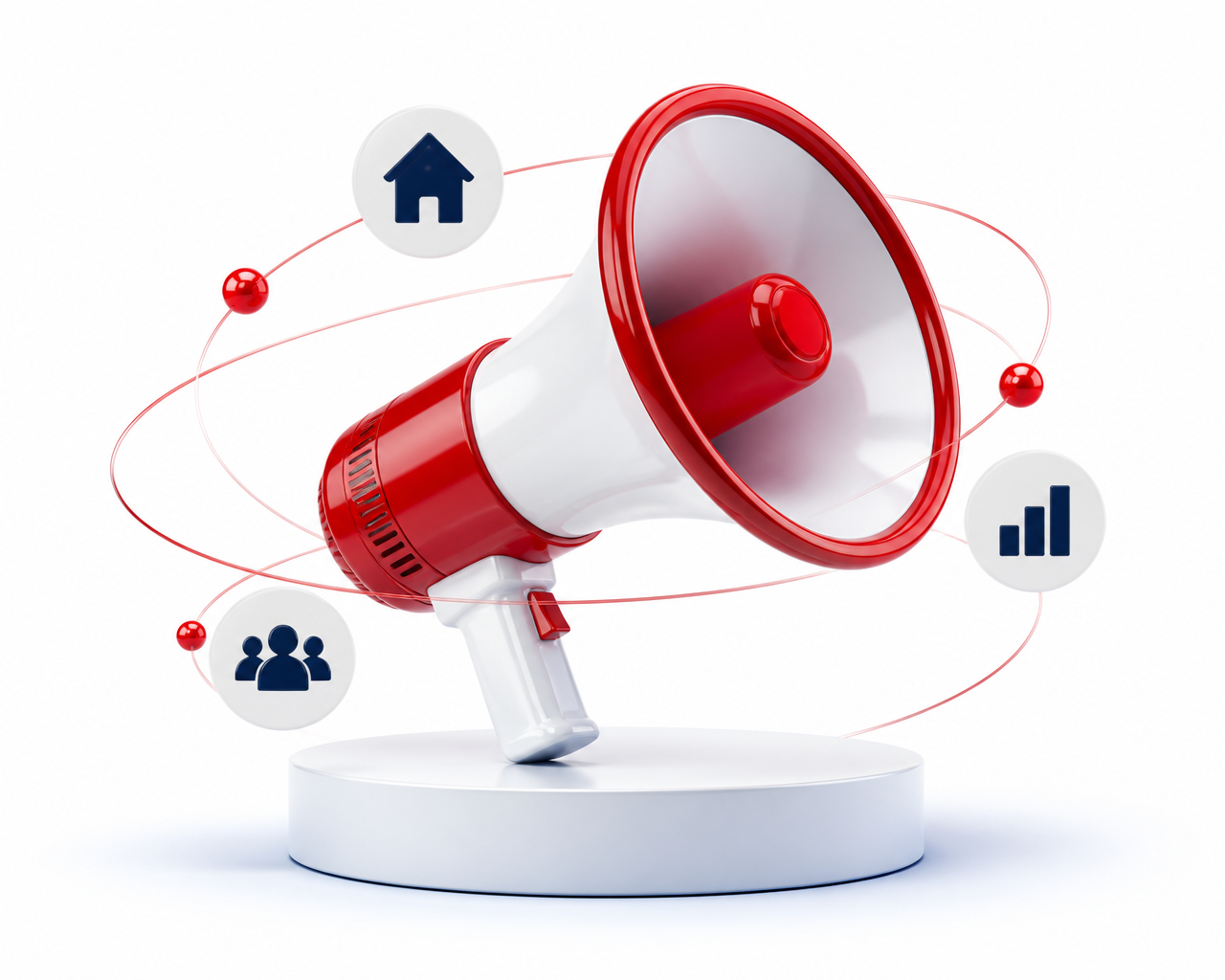 Megafone representando o crescimento comercial com o Maxi